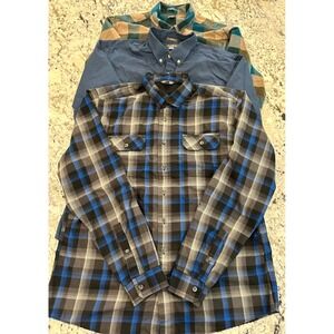 Eddie Bauer TXL L/S Shirt lot Relaxed Classic Casual Plaid